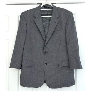 Jos. A. Bank Checkered Houndstooth Blazer Wool in Gray and Black - Size 44R